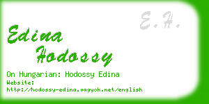 edina hodossy business card